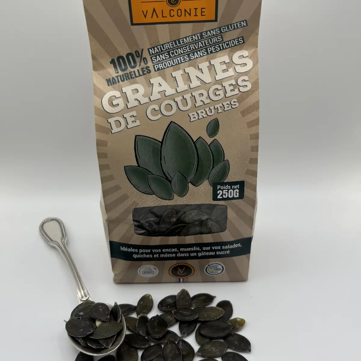 Sachet de 250G de graines de courges brutes