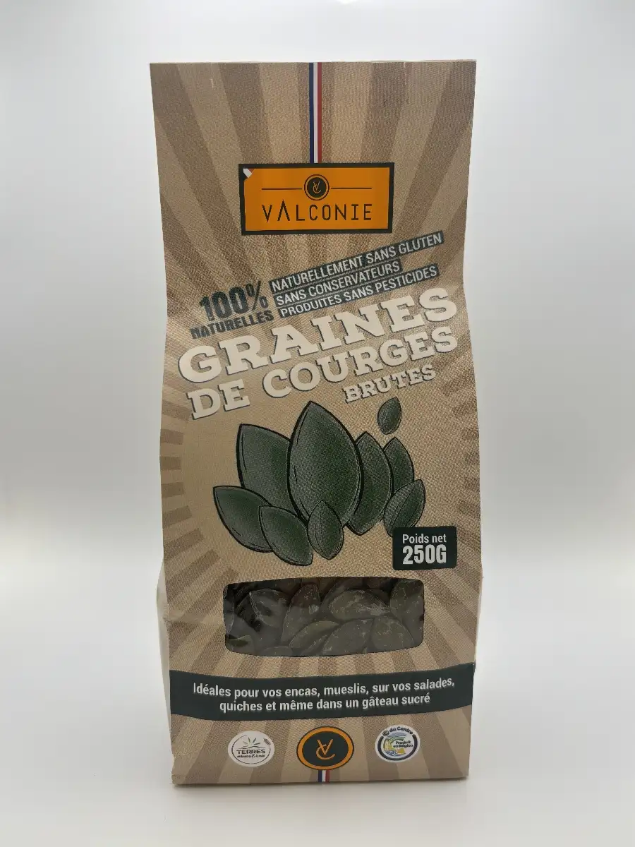 Sachet de 250G de graines de courges brutes