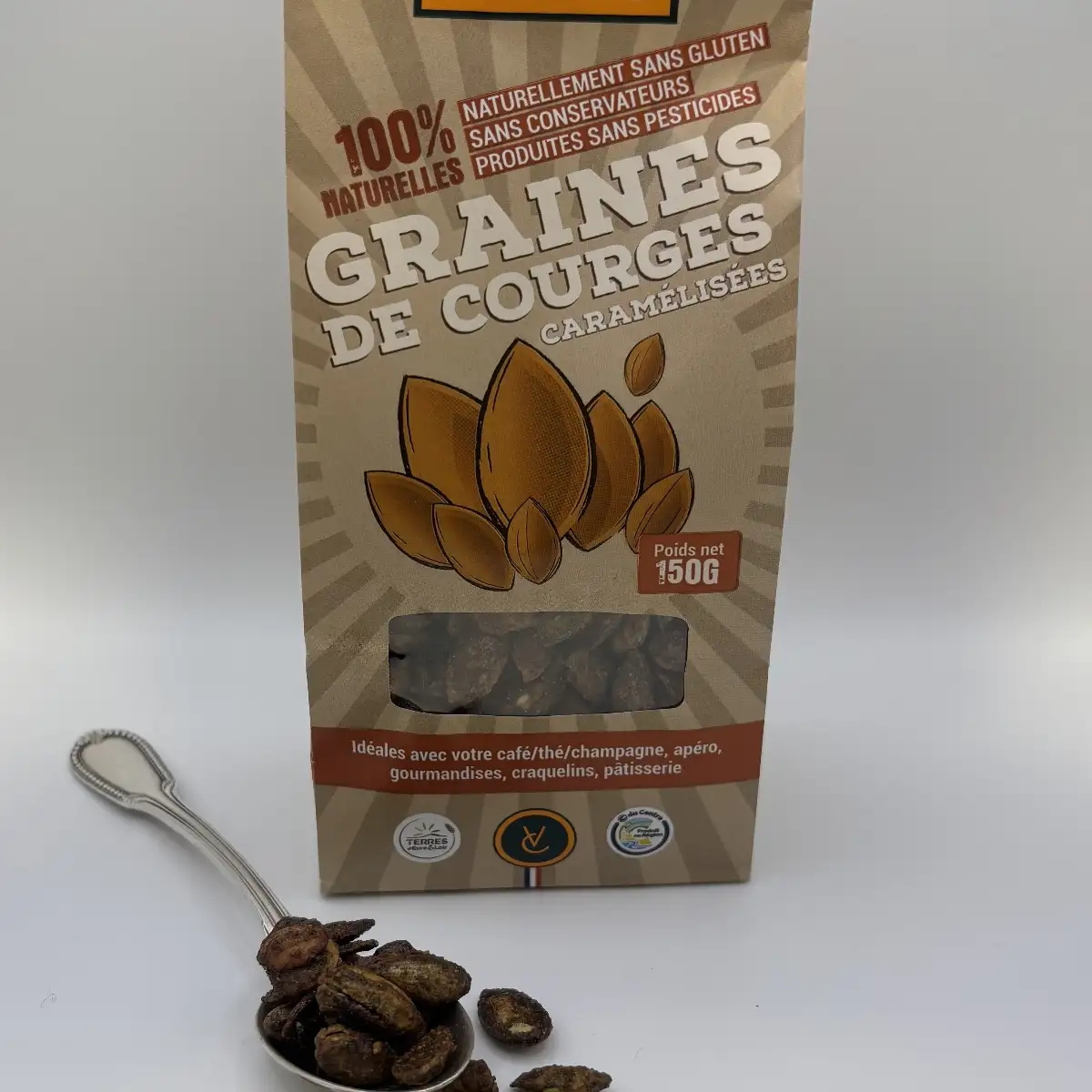 Sachet de 150 Gr de graines de courges caramélisées